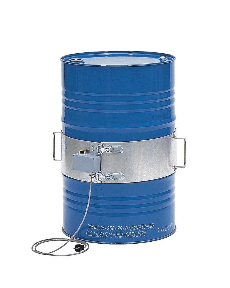 Isotherm drum heating band fitted to a steel drum