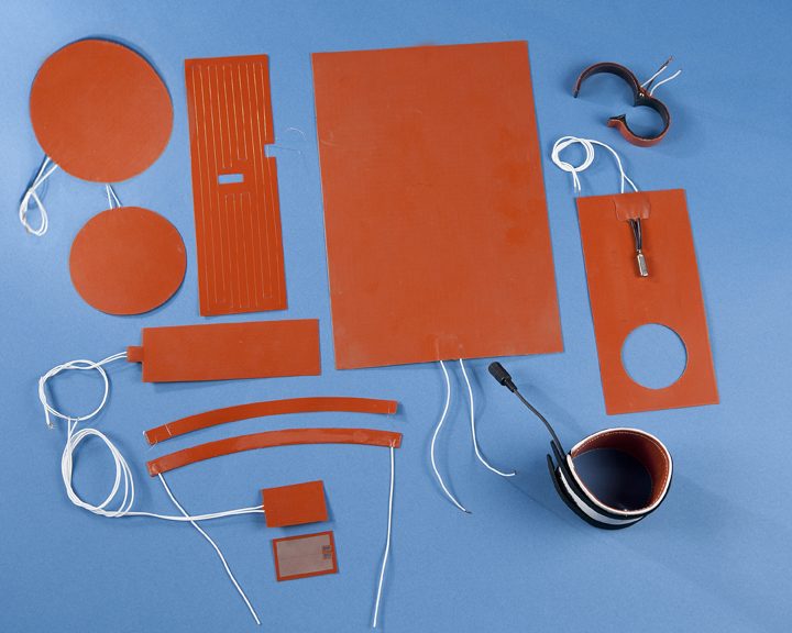 Isotherm etched-foil and silicone-rubber heaters