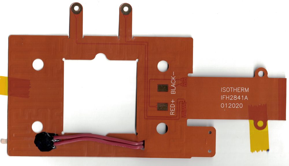 Isotherm flexible silicone-rubber and polyimide heater